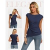 image:imageGRACE KARIN Womens 2026 Summer Tops Dressy Peplum ShirtNavy Blue
