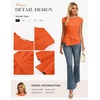 image:imageGRACE KARIN Womens 2026 Summer Tops Dressy Peplum ShirtOrange