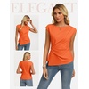 image:imageGRACE KARIN Womens 2026 Summer Tops Dressy Peplum ShirtOrange