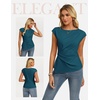 image:imageGRACE KARIN Womens 2026 Summer Tops Dressy Peplum ShirtPeacock Blue