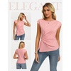 image:imageGRACE KARIN Womens 2026 Summer Tops Dressy Peplum ShirtPink