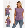 image:imageGRACE KARIN Womens 2026 Summer Tops Dressy Peplum ShirtPurple