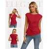 image:imageGRACE KARIN Womens 2026 Summer Tops Dressy Peplum ShirtRed