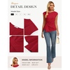 image:imageGRACE KARIN Womens 2026 Summer Tops Dressy Peplum ShirtRed