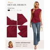 image:imageGRACE KARIN Womens 2026 Summer Tops Dressy Peplum ShirtWine Red
