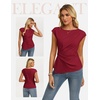 image:imageGRACE KARIN Womens 2026 Summer Tops Dressy Peplum ShirtWine Red