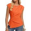 image:imageGRACE KARIN Womens 2026 Summer Tops Dressy Peplum ShirtOrange