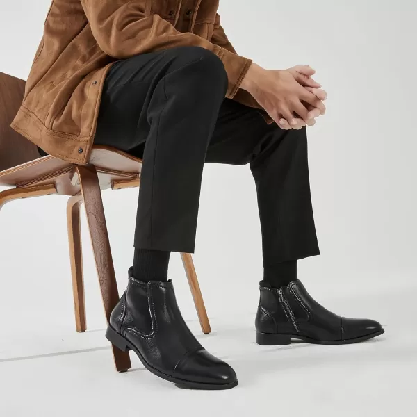 Cestfini Men Chelsea Boots Casual Suede Dress Boots Comfortable Oxfords Ankle Chukka Boots for MenKelly11black