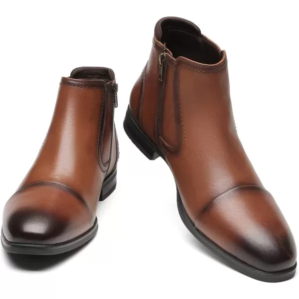 Cestfini Men Chelsea Boots Casual Suede Dress Boots Comfortable Oxfords Ankle Chukka Boots for MenKelly11brown