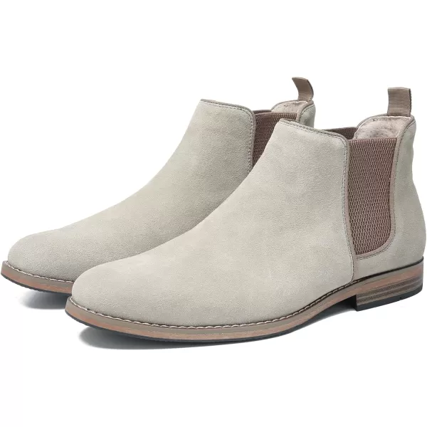 Cestfini Men Chelsea Boots Casual Suede Dress Boots Comfortable Oxfords Ankle Chukka Boots for MenM524grey