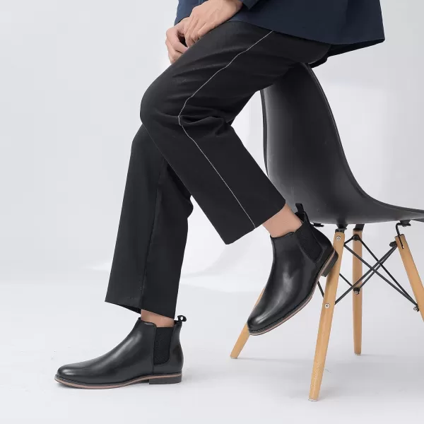 Cestfini Men Chelsea Boots Casual Suede Dress Boots Comfortable Oxfords Ankle Chukka Boots for MenM525black
