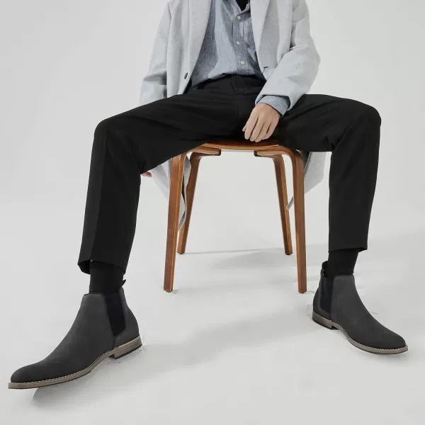 Cestfini Men Chelsea Boots Casual Suede Dress Boots Comfortable Oxfords Ankle Chukka Boots for MenRtm03black