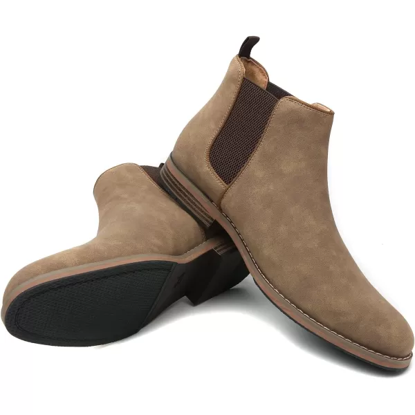 Cestfini Men Chelsea Boots Casual Suede Dress Boots Comfortable Oxfords Ankle Chukka Boots for MenRtm03camel