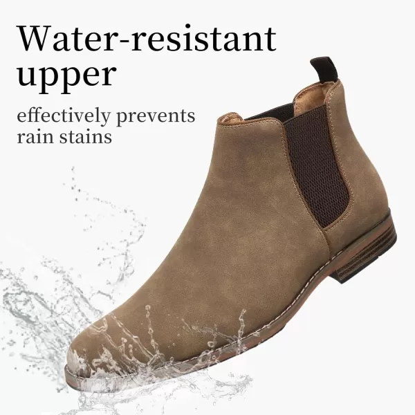 Cestfini Men Chelsea Boots Casual Suede Dress Boots Comfortable Oxfords Ankle Chukka Boots for MenRtm03camel
