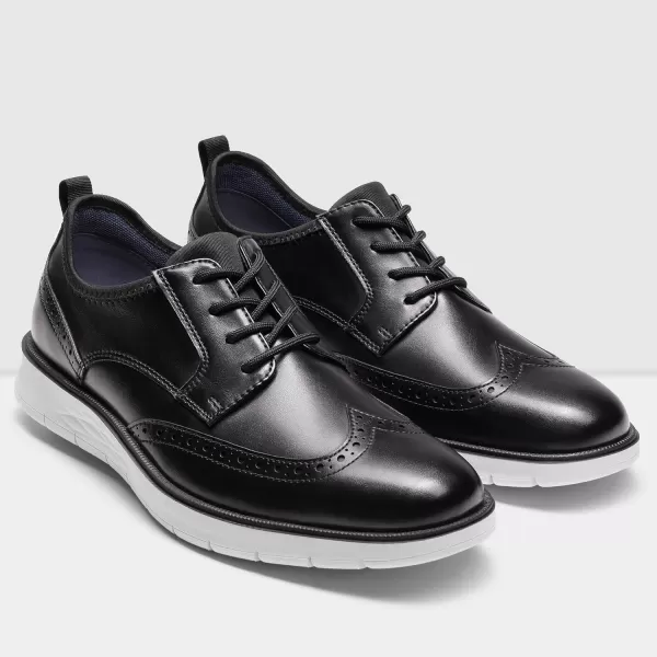 Cestfini Mens Dress Shoes Casual Dress Sneakers Business Oxford Shoes Comfortable Wingtip Brogue Office Work ShoesMicrofiber Leather  Black