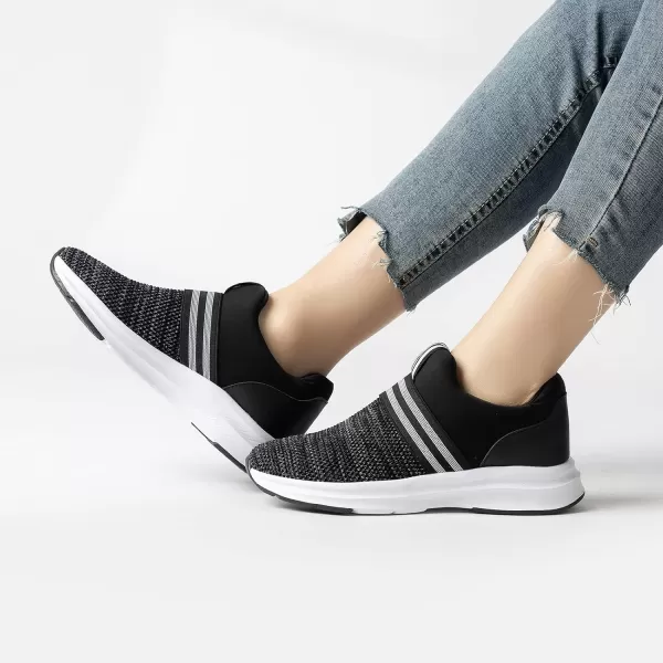 Cestfini Slip on Tennis Shoes Lightweight Womens Walking Shoes Casual Comfort Sneakers for Workout Gym NurseFzyd02wblack