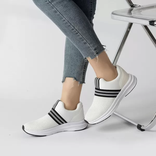 Cestfini Slip on Tennis Shoes Lightweight Womens Walking Shoes Casual Comfort Sneakers for Workout Gym NurseFzyd02wwhite