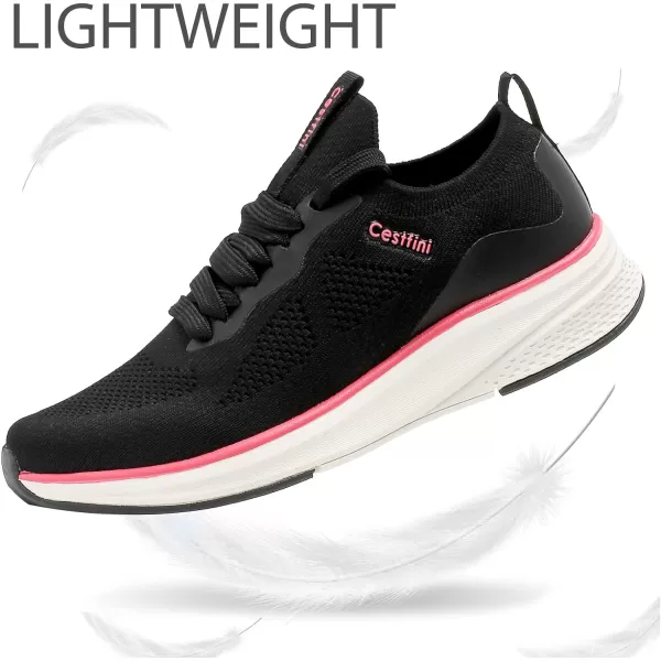 Cestfini Slip on Tennis Shoes Lightweight Womens Walking Shoes Casual Comfort Sneakers for Workout Gym NurseFzyd03wblack 2