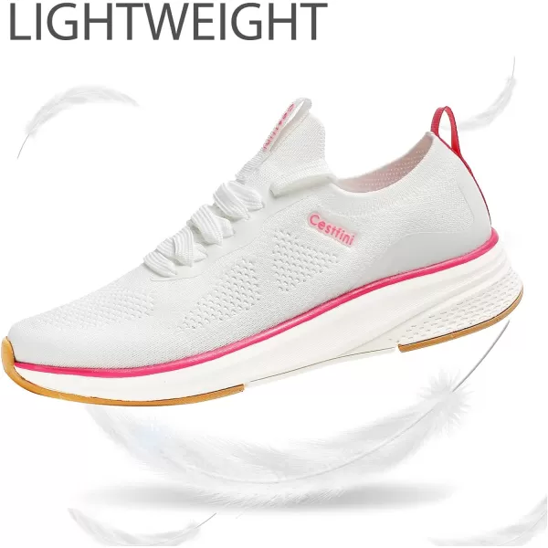 Cestfini Slip on Tennis Shoes Lightweight Womens Walking Shoes Casual Comfort Sneakers for Workout Gym NurseFzyd03wwhite 2