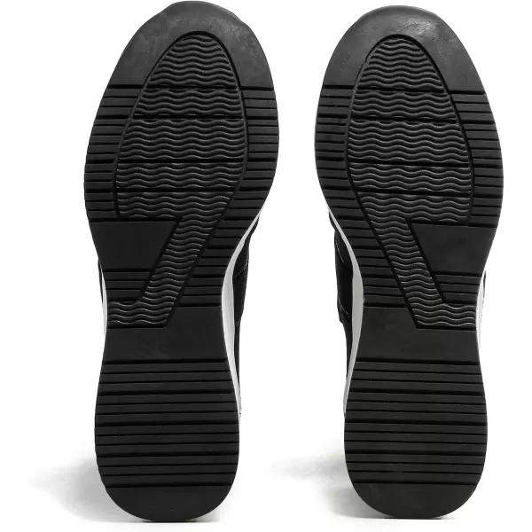 High Heeld Wedge Sneakers for Women  Ladies Hidden Sneakers Lace Up Shoes Best Chioce for Casual and Daily Wear173black
