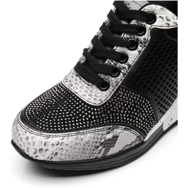 High Heeld Wedge Sneakers for Women  Ladies Hidden Sneakers Lace Up Shoes Best Chioce for Casual and Daily WearGrey