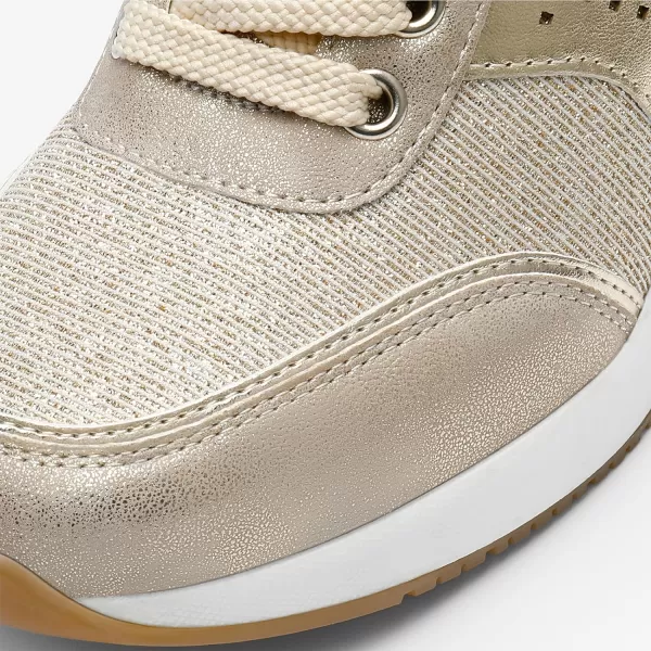 High Heeld Wedge Sneakers for Women  Ladies Hidden Sneakers Lace Up Shoes Best Chioce for Casual and Daily WearW145golden