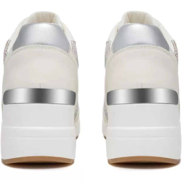 High Heeld Wedge Sneakers for Women  Ladies Hidden Sneakers Lace Up Shoes Best Chioce for Casual and Daily WearW145rhinestone