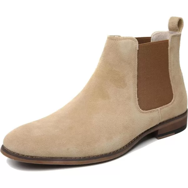 Cestfini Men Chelsea Boots Casual Suede Dress Boots Comfortable Oxfords Ankle Chukka Boots for MenE05camel