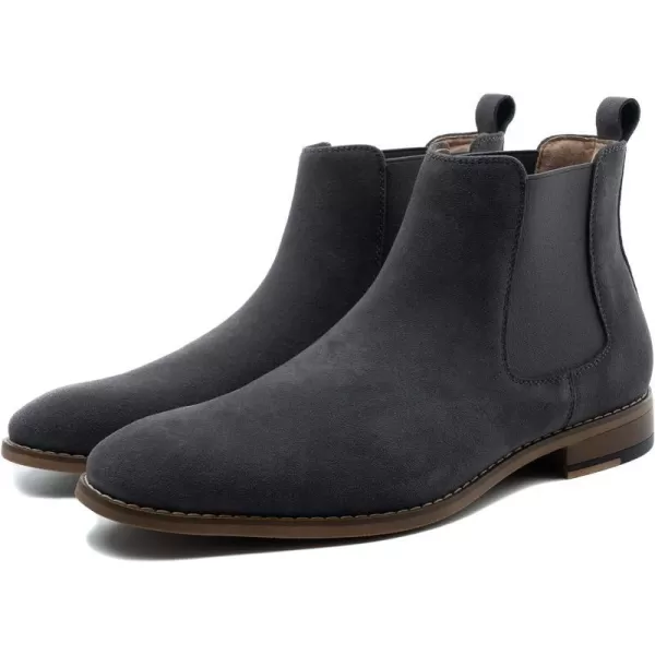 Cestfini Men Chelsea Boots Casual Suede Dress Boots Comfortable Oxfords Ankle Chukka Boots for MenE05darkgrey