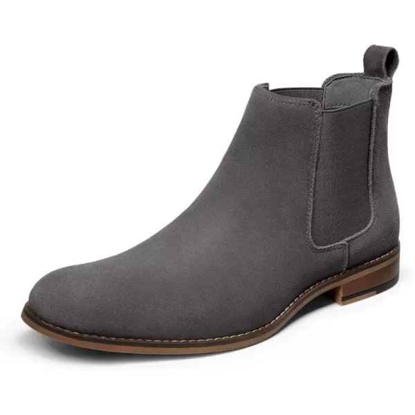 Cestfini Men Chelsea Boots Casual Suede Dress Boots Comfortable Oxfords Ankle Chukka Boots for MenE05grey