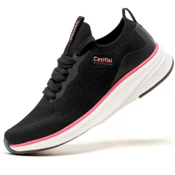 Cestfini Slip on Tennis Shoes Lightweight Womens Walking Shoes Casual Comfort Sneakers for Workout Gym NurseFzyd03wblack 2