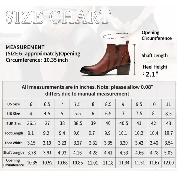 Vepose Womens 100 Leather Ankle Boots amp Booties with Inner Side Zip LadyBlock Heel9003lred Brown