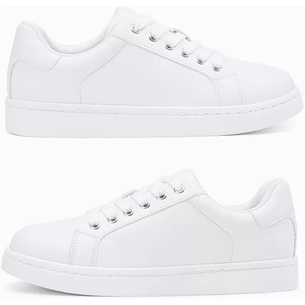 Vepose Womens 8003 Fashion Lace Up Comfortable Casual Tennis SneakersAwhite8003