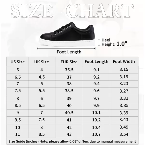 Vepose Womens 8003 Fashion Lace Up Comfortable Casual Tennis SneakersBleather Sneakersblack