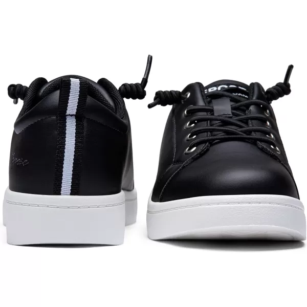 Vepose Womens 8003 Fashion Lace Up Comfortable Casual Tennis SneakersDfashion 8005black