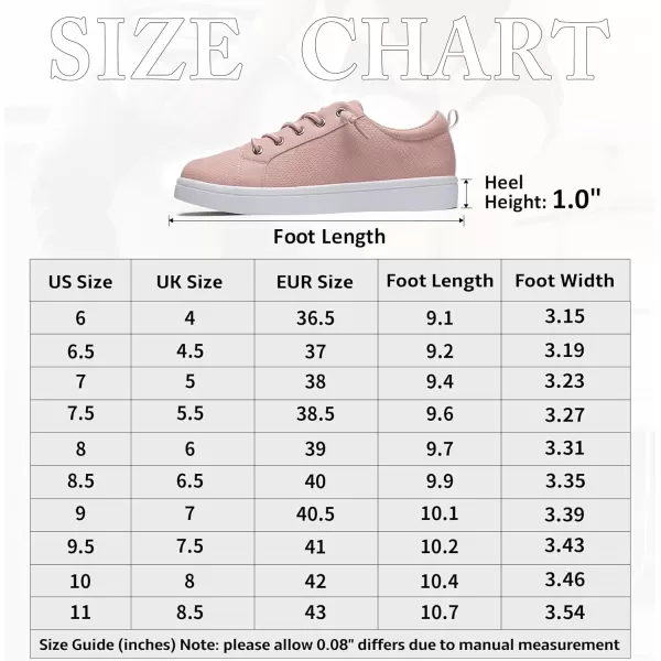 Vepose Womens 8003 Fashion Lace Up Comfortable Casual Tennis SneakersDfashion 8005blushPink Embossed