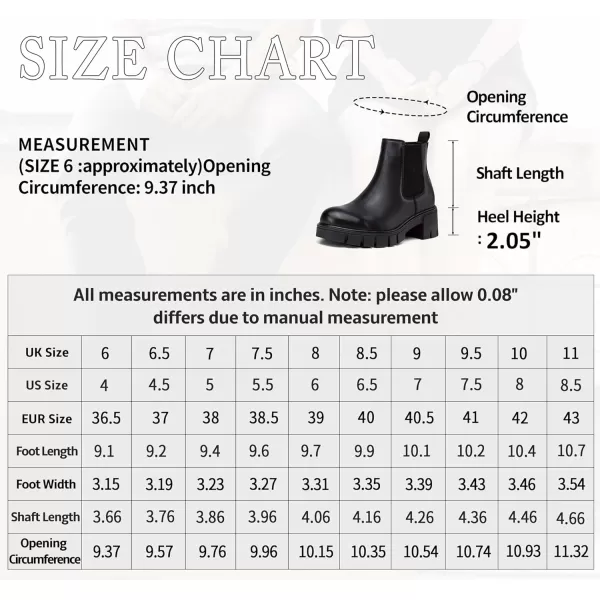 Vepose Womens 936 Chelsea Ankle Boots Platform Lug Sole Elastic Slip on BootiesClassic Leather936lblack