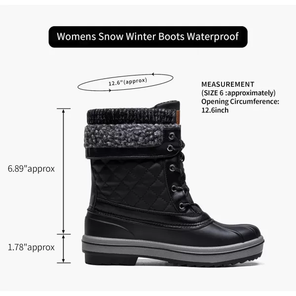 Vepose Womens 972A Eve Snow Boots  Waterproof Insulated BootsSnow Boots973ablack