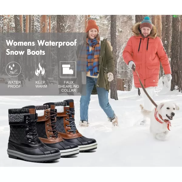 Vepose Womens 972A Eve Snow Boots  Waterproof Insulated BootsSnow Boots973ablack