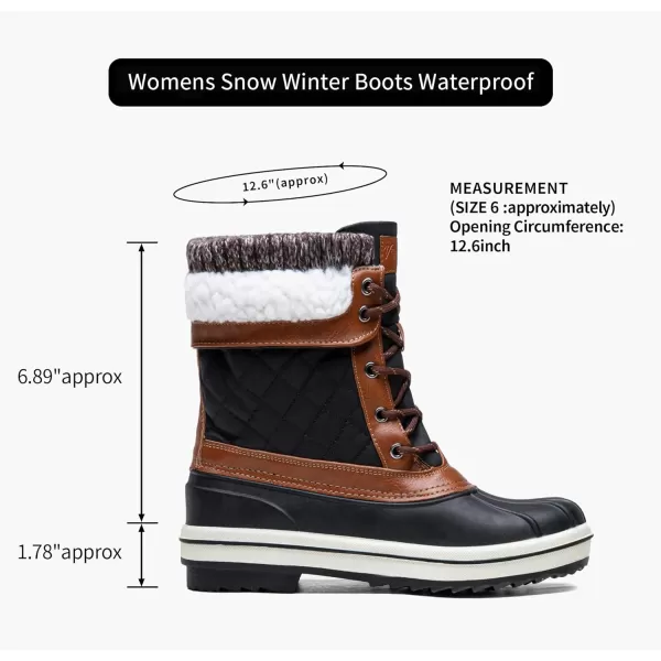 Vepose Womens 972A Eve Snow Boots  Waterproof Insulated BootsSnow Boots973ablackBrown