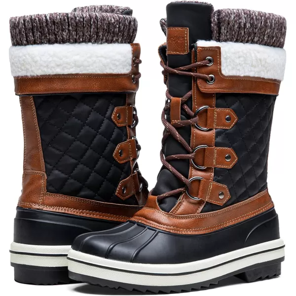 Vepose Womens 972A Eve Snow Boots  Waterproof Insulated BootsWindback Boots972ablackBrown