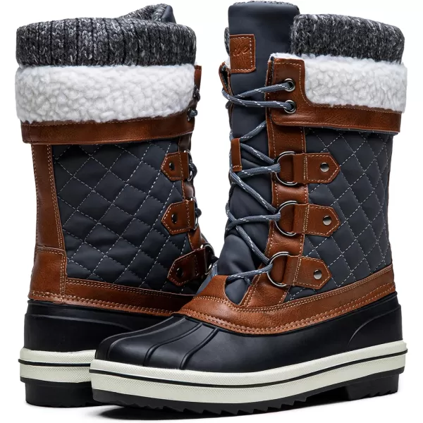 Vepose Womens 972A Eve Snow Boots  Waterproof Insulated BootsWindback Boots972ablackGrey