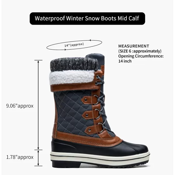 Vepose Womens 972A Eve Snow Boots  Waterproof Insulated BootsWindback Boots972ablackGrey