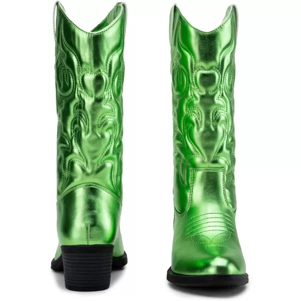 Vepose Womens 9801 Cowboy Knee High Cowgirl Boots for WomenVintage Cowboy9801green