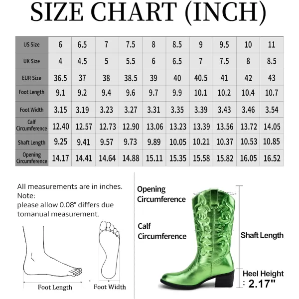 Vepose Womens 9801 Cowboy Knee High Cowgirl Boots for WomenVintage Cowboy9801green