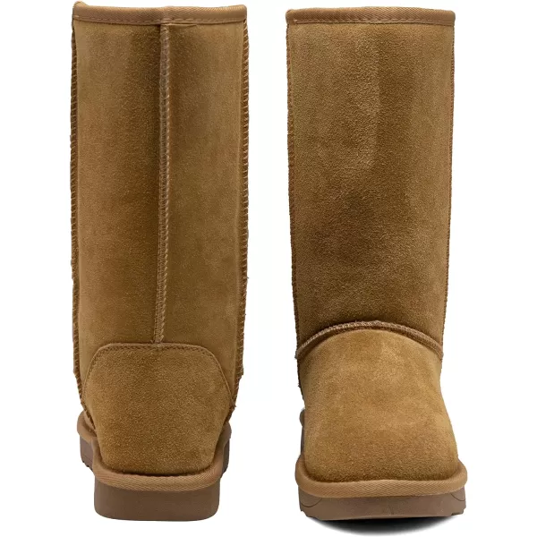 Vepose Womens Boots Suede Snow Booties Warm Mid Calf Fashion Classic Knee High ShoesTall 988 Tan