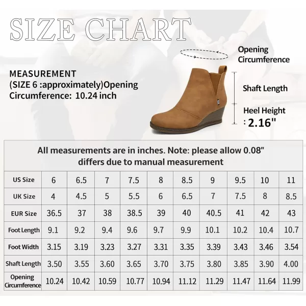 Vepose Womens Chelsea Ankle Boots Wedge Heel Booties Casual Shoes for WomenNo Zipper937brown