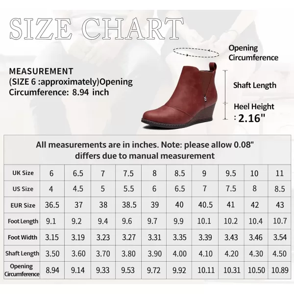 Vepose Womens Chelsea Ankle Boots Wedge Heel Booties Casual Shoes for WomenNo Zipper937cognac