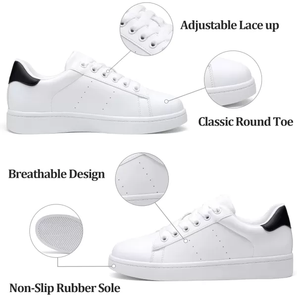 Vepose Womens Fashion Sneakers Casual Shoes Comfortable Dress Sneaker 20A8002white Black