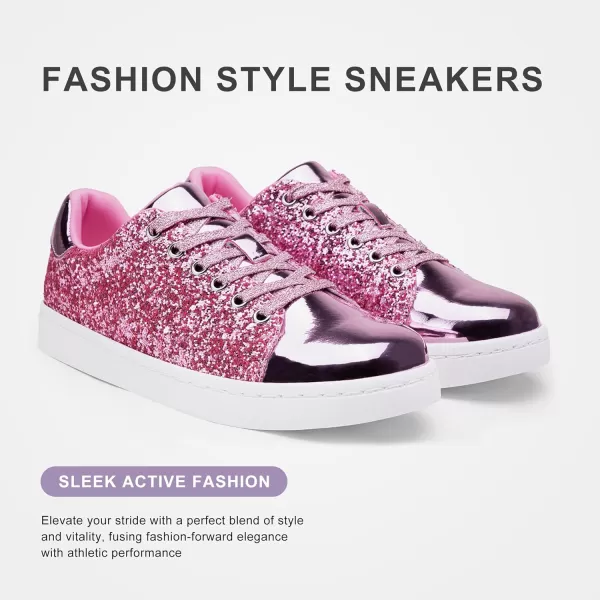 Vepose Womens Fashion Sneakers Casual Shoes Comfortable Dress Sneaker 20Sneakers Bling8002gpink Glitter